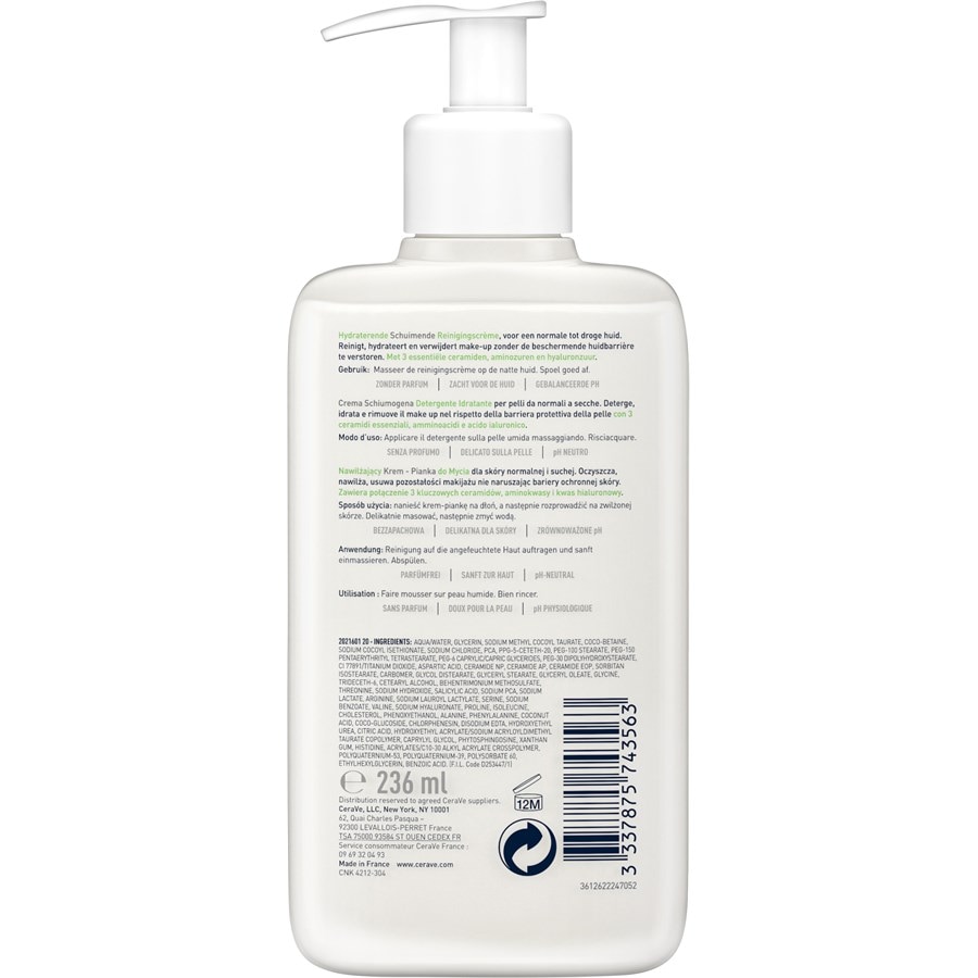 Normal bis trockene Haut Creme-zu-Schaum Reinigung von CeraVe Begrenzt auf 3 Tage