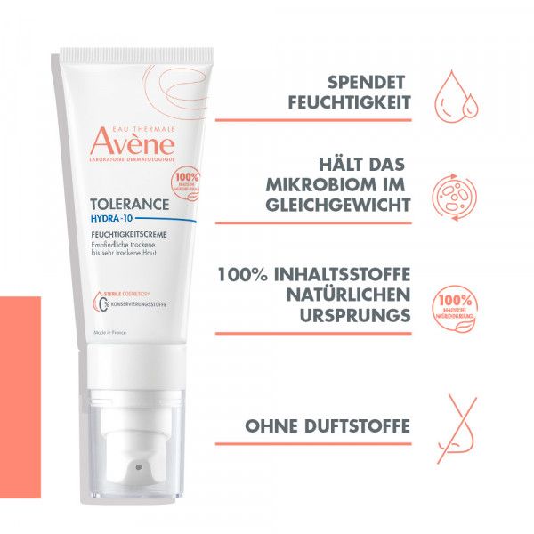 bodyguardapotheke Avène Tolérance HYDRA-10 Feuchtigkeitscreme für empfindliche feuchtigkeitsarme Haut Schlussverkauf