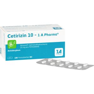 bodyguardapotheke CETIRIZIN 10-1A Pharma Filmtabletten Günstiger Verkauf