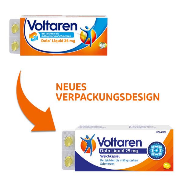 bodyguardapotheke VOLTAREN Dolo Liquid 25 mg Weichkapseln Fabrikverkauf