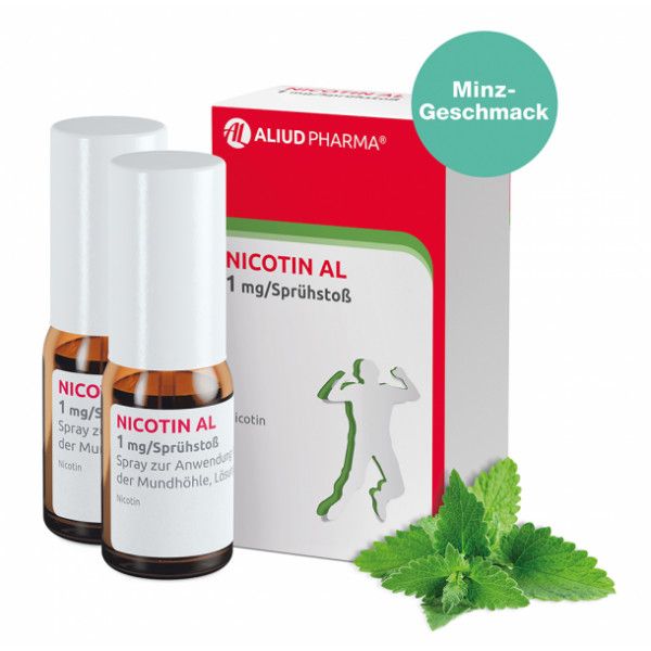 bodyguardapotheke Nicotin AL 1 mg / Sprühstoß zur Rauchentwöhnung Kostenloser Versand international