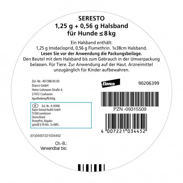 bodyguardapotheke SERESTO Halsband für kleine Hunde Flash Sale