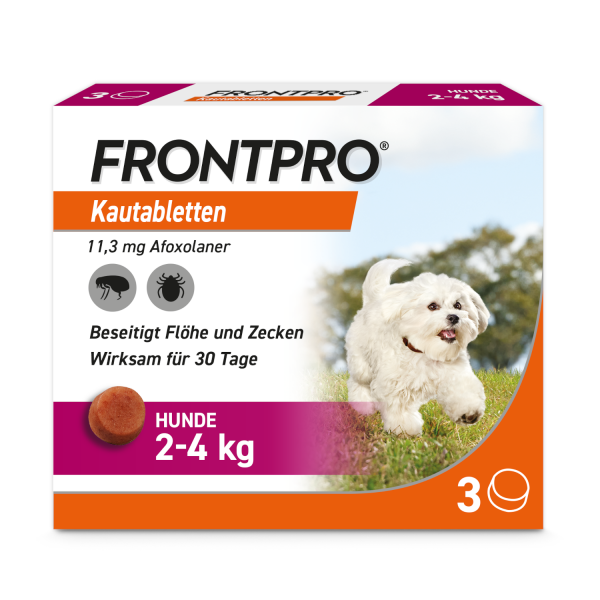 bodyguardapotheke FRONTPRO 11 mg Kautabletten f.Hunde 2-4 kg Exklusivangebot