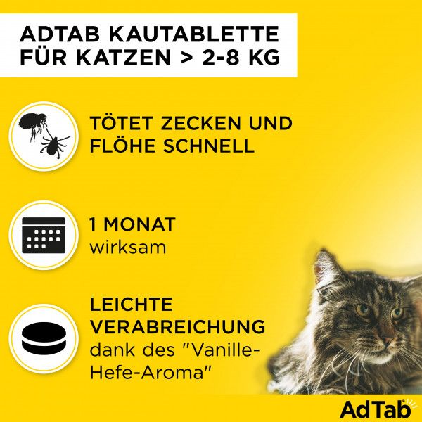 bodyguardapotheke ADTAB 48 mg Kautabletten für Katzen >2-8 kg Preisnachlass