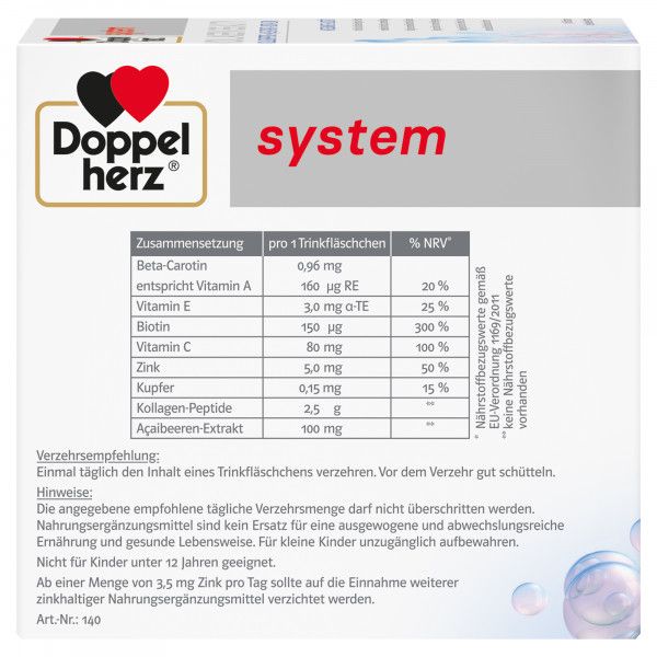 bodyguardapotheke DOPPELHERZ Kollagen Beauty system Trinkfläschchen Online Outlet