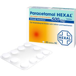 bodyguardapotheke PARACETAMOL 500 mg HEXAL bei Fieber und Schmerzen Tabletten Große Rabatte