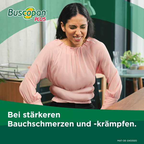 bodyguardapotheke BUSCOPAN plus Filmtabletten mit Paracetamol bei stärkeren Schmerzen und Krämpfen im Bauchbereich Super Sparpreis