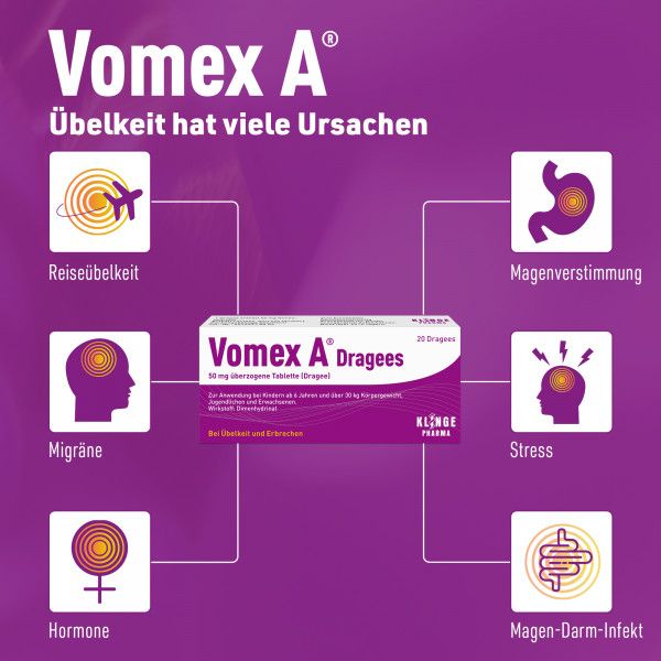 bodyguardapotheke VOMEX A Dragees 50 mg überzogene Tabletten Letzte 3 Tage