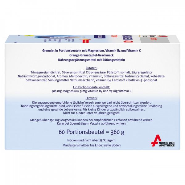 bodyguardapotheke DOPPELHERZ Magnesium 400 Citrat system Granulat Super Rabatt