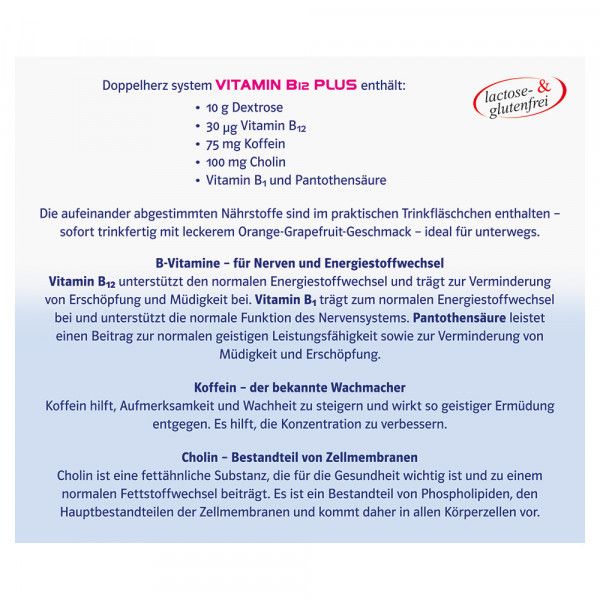 bodyguardapotheke DOPPELHERZ Vitamin B12 Plus system Trinkampullen Clearance-Verkauf