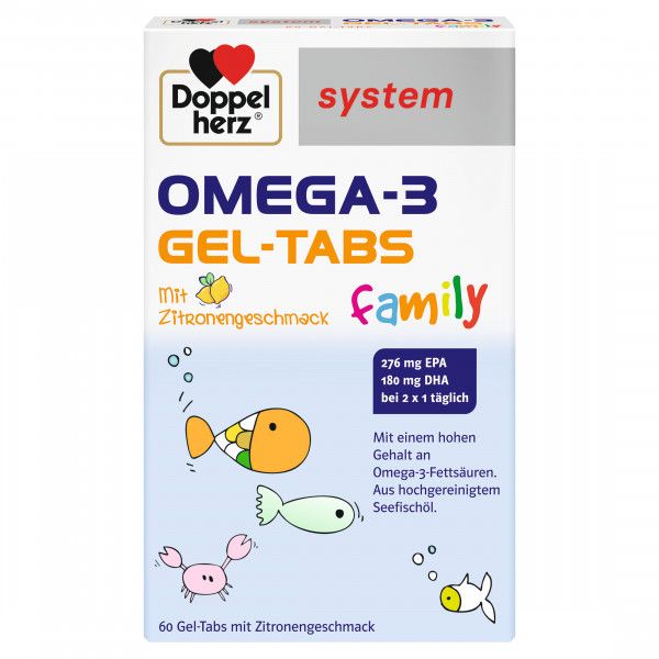 bodyguardapotheke DOPPELHERZ Omega-3 Gel-Tabs family system 50% Rabatt für begrenzte Zeit