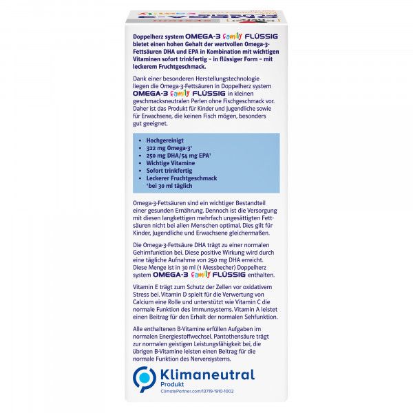 bodyguardapotheke DOPPELHERZ Omega-3 flüssig family system Verkauf