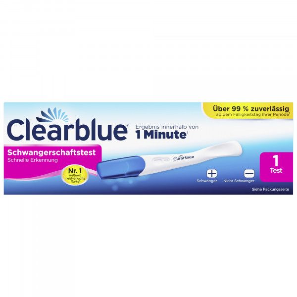 bodyguardapotheke CLEARBLUE Schwangerschaftstest schnelle Erkennung Versandkostenfrei