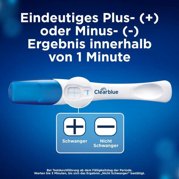 bodyguardapotheke CLEARBLUE Schwangerschaftstest schnelle Erkennung Versandkostenfrei