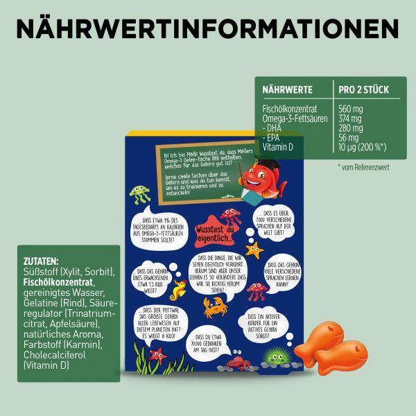 bodyguardapotheke MÖLLER'S Omega-3 Gelee Fisch Erdbeere Kautabletten Weihnachtsangebot