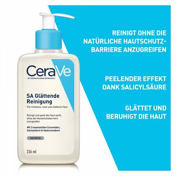 bodyguardapotheke CERAVE SA glättende Reinigung für trockene raue und unebene Haut Räumungsverkauf