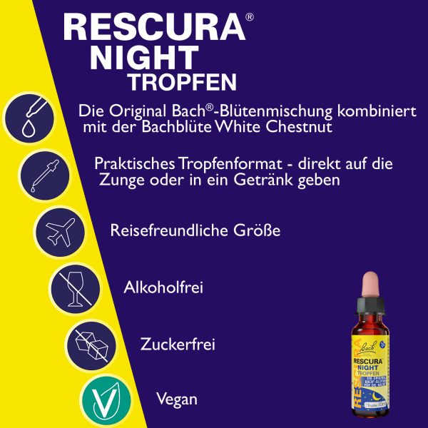 bodyguardapotheke Bach RESCURA® NIGHT Tropfen alkoholfrei 20ml Limitierter Zeitrabatt