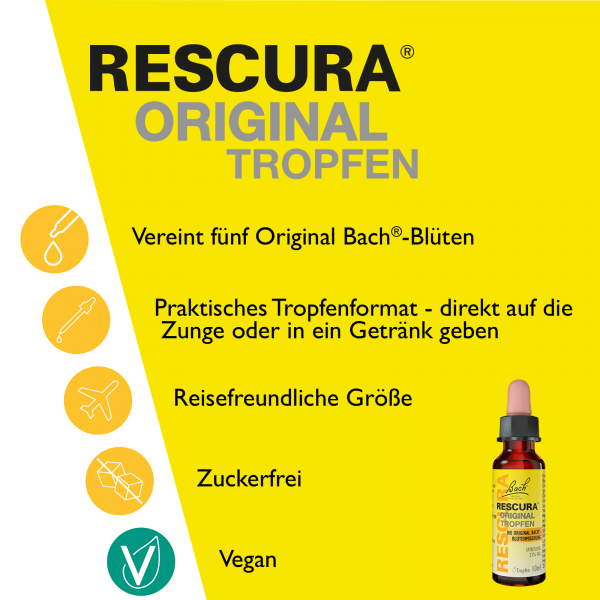 bodyguardapotheke Bach RESCURA® Tropfen mit Alkohol 20ml Fabrik Onlineshop