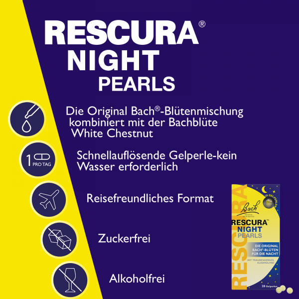 bodyguardapotheke Bach RESCURA® NIGHT Pearls 28 Gelperlen Günstig kaufen