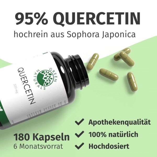 bodyguardapotheke GREEN NATURALS® Quercetin 500 mg hochdosiert vegan Saisonschlussverkauf