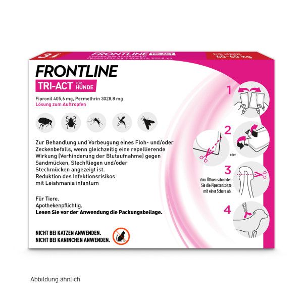 bodyguardapotheke FRONTLINE TRI-ACT gegen Zecken Flöhe und fliegende Insekten für Hunde XL Bestseller