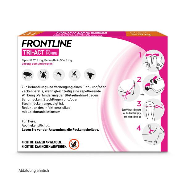 bodyguardapotheke FRONTLINE TRI-ACT gegen Zecken Flöhe und fliegende Insekten für Hunde S Kauf eins, bekomm eins gratis