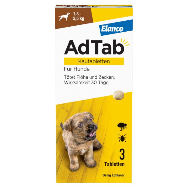 bodyguardapotheke ADTAB 56 mg Kautabletten für Hunde 1 3-2 5 kg Neueste Stile