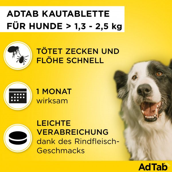 bodyguardapotheke ADTAB 56 mg Kautabletten für Hunde 1 3-2 5 kg Neueste Stile