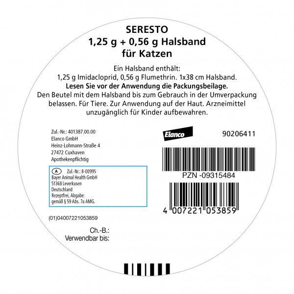 bodyguardapotheke SERESTO Halsband für Katzen Bis zu 65% Rabatt