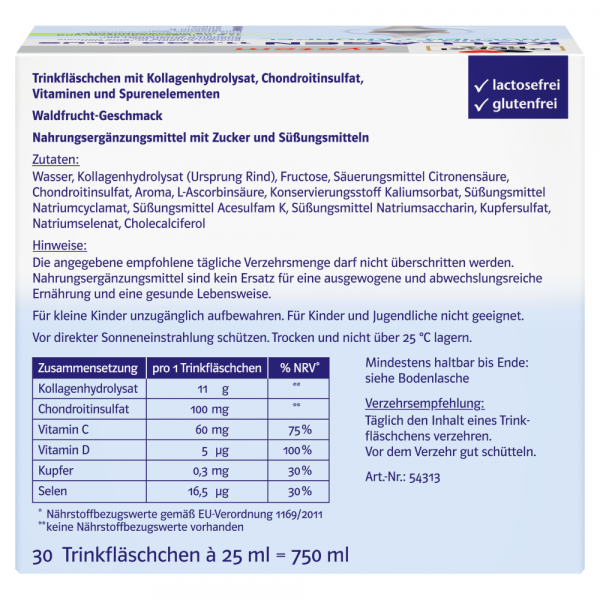 bodyguardapotheke DOPPELHERZ Kollagen 11.000 Plus system 30 Trinkfläschchen Black Friday Preise