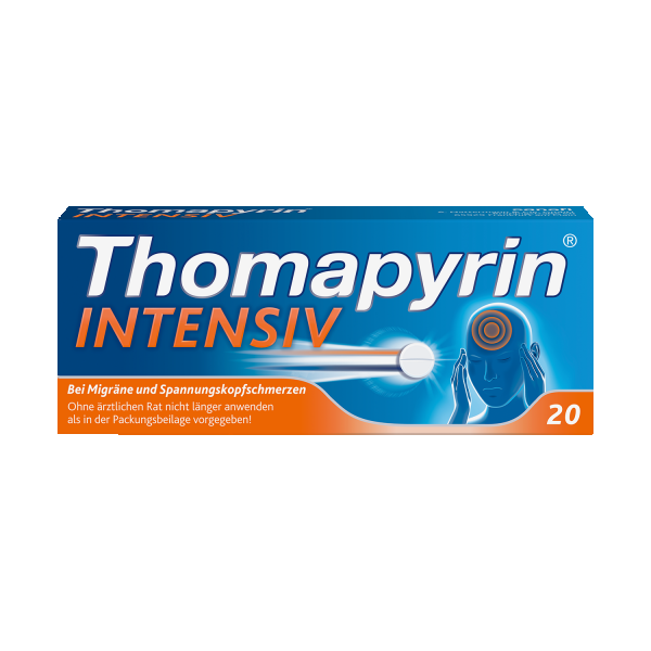 bodyguardapotheke THOMAPYRIN INTENSIV Tabletten bei Migräne & Kopfschmerzen mit ASS Paracetamol und Coffein 2025