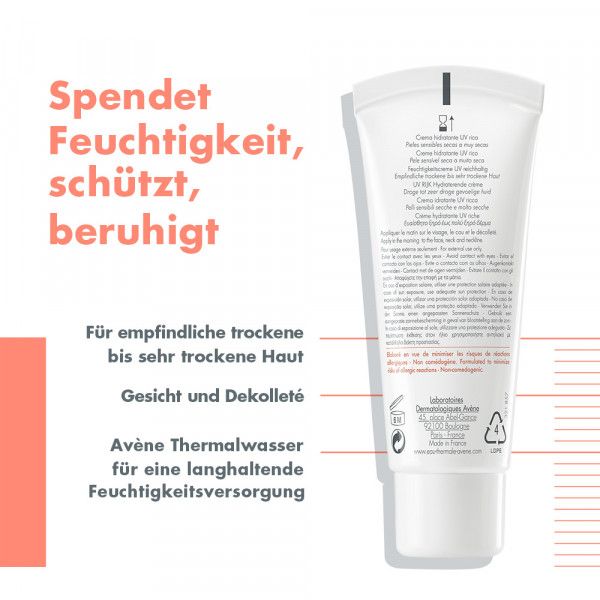 bodyguardapotheke Avène Hydrance reichhaltige UV Feuchtigkeitscreme SPF 30 zur intensiven und langanhaltenden Feuchtigkeitsversorgung der Haut Blitzverkäufe