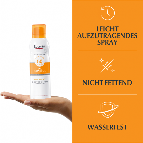bodyguardapotheke EUCERIN Sun Oil Control Body Transp.Aerosol LSF 50 Top Angebot