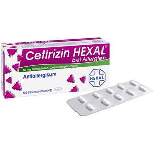 bodyguardapotheke CETIRIZIN HEXAL Filmtabletten bei Allergien Begrenzte Freigabe