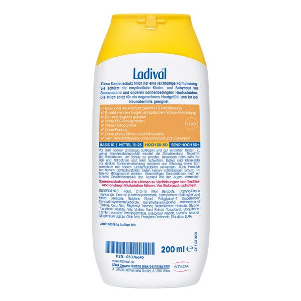 bodyguardapotheke LADIVAL Kinder Sonnenmilch LSF 30 Bis zu 60% Rabatt