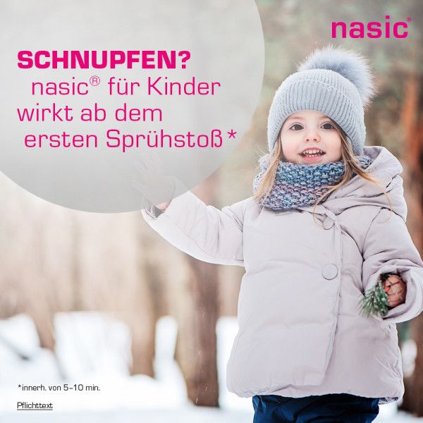 bodyguardapotheke NASIC für Kinder Nasenspray abschwellendes Schnupfenspray mit Xylometazolin & Dexpanthenol Valentinstagsangebot