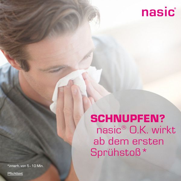bodyguardapotheke NASIC o.K. Nasenspray ohne Konservierungsstoffe schleimhautabschwellendes & wundheilungsförderndes Schnupfenspray Jubiläumsangebot