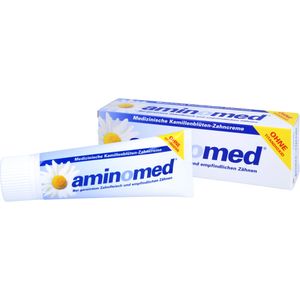 bodyguardapotheke AMINOMED Kamillenblüten Zahncreme ohne Titandioxid Räumungsverkauf