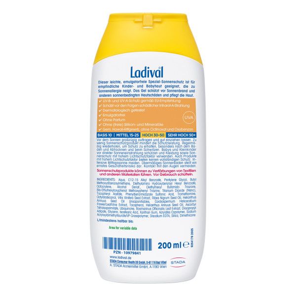 bodyguardapotheke LADIVAL Kinder allergische Haut Gel LSF 30 Bis zu 50% Rabatt