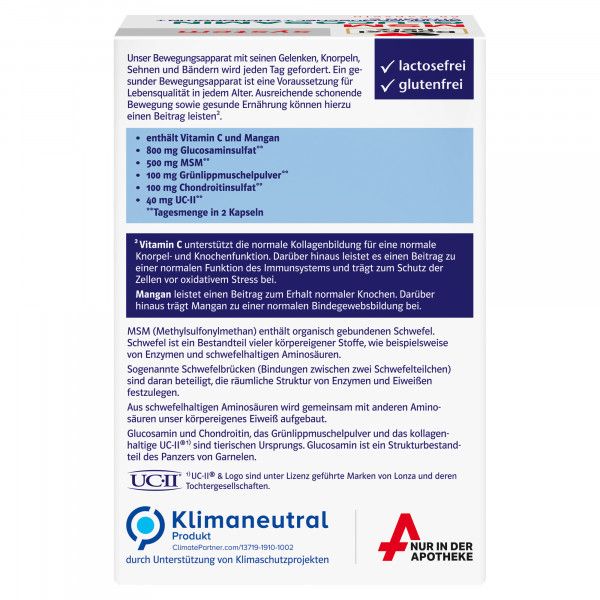 bodyguardapotheke DOPPELHERZ MSM Glucosamin system Kapseln Limitierter Zeitrabatt