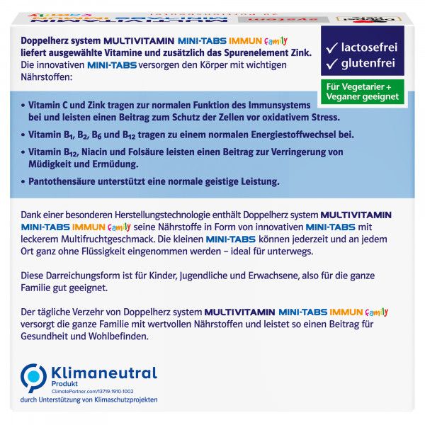 bodyguardapotheke DOPPELHERZ Multivitamin Mini-Tabs family system Saisonschlussverkauf