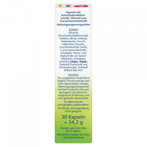 bodyguardapotheke DOPPELHERZ Artischocke+Olivenöl+Curcuma Kapseln Cyber Monday