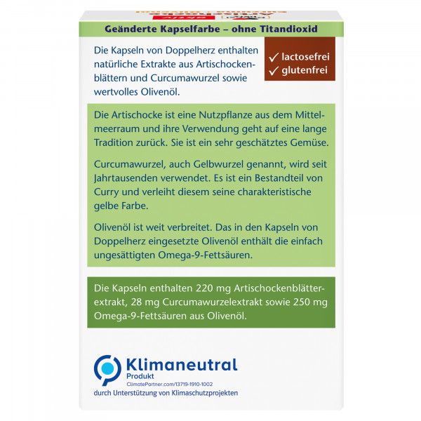 bodyguardapotheke DOPPELHERZ Artischocke+Olivenöl+Curcuma Kapseln Cyber Monday