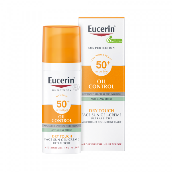 bodyguardapotheke EUCERIN Sun Gel-Creme Oil Contr.Anti-Gl.Eff.LSF50+ 50% Rabatt mit kostenlosem Versand