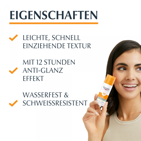 bodyguardapotheke EUCERIN Sun Gel-Creme Oil Contr.Anti-Gl.Eff.LSF50+ 50% Rabatt mit kostenlosem Versand