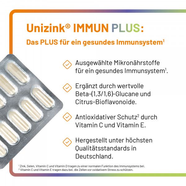 bodyguardapotheke UNIZINK Immun Plus Kapseln Blitzverkäufe