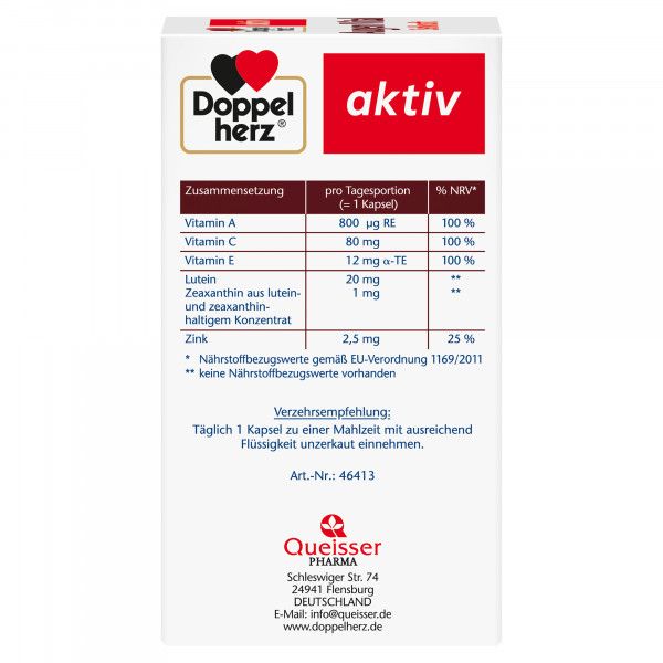 bodyguardapotheke DOPPELHERZ Augen Vital Sehkraft aktiv Kapseln Black Friday