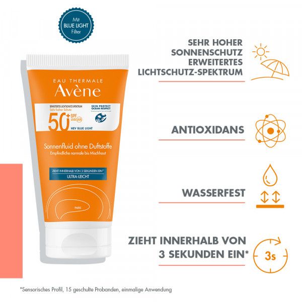 bodyguardapotheke AVENE Sonnenfluid SPF 50+ ohne Duft Große Rabatte