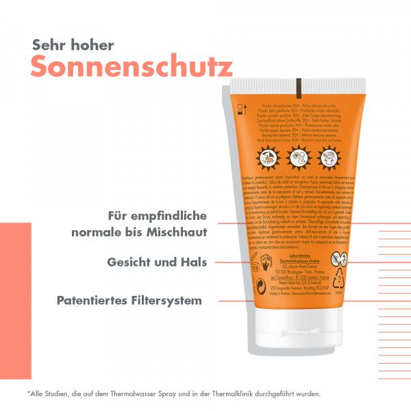 bodyguardapotheke AVENE Sonnenfluid SPF 50+ ohne Duft Große Rabatte