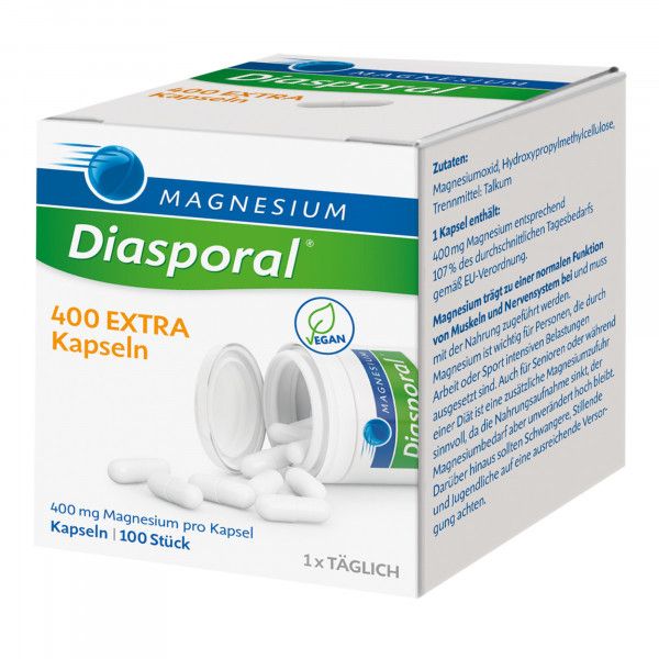 bodyguardapotheke MAGNESIUM DIASPORAL 400 Extra Kapseln Riesige Ersparnisse